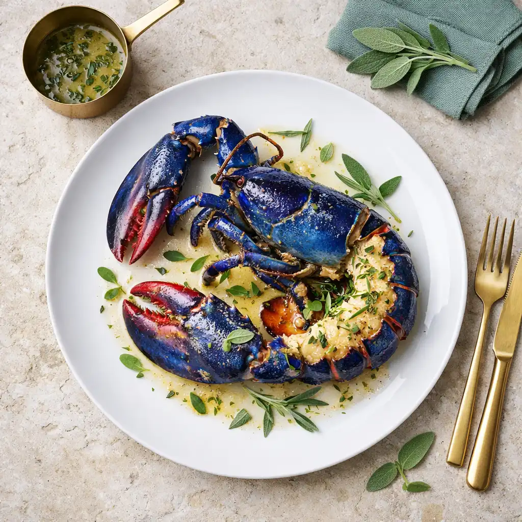 Homard bleu rôti, beurre à l’estragon